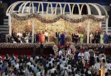 Tudo pronto para o casamento abençoado organizado pelo governo de MT