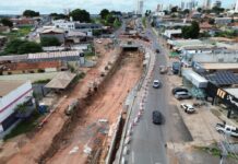 Pelo grande volume de chuvas, trecho da Miguel Sutil segue interditado até terça-feira (31)