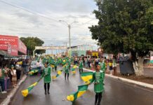 Fanfarra representa Cuiabá em desfile dos 126 anos de Santo Antônio do Leverger