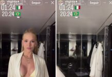 Vini Jr aparece no reflexo do espelho de Virginia na Itália. Reconciliação?