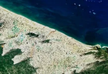 Nasa publica foto dos Lençóis Maranhenses tirada no espaço: ‘Deserto feito de água’