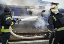 Drone da Rússia atinge trem perto da fronteira da Ucrânia com Polônia