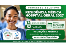 Hospital Geral de Cuiabá abre inscrições para Residência Multiprofissional 2027 com 12 vagas e bolsas de R$ 4,1 mil
